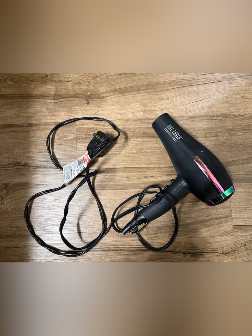 HOT TOOLS Professional Black Hair Dryer with Iridescent Accent